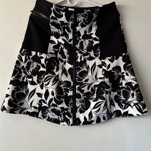 Worthington Black and White A-Line Skirt